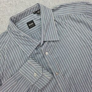 BOSS Hugo Boss Men's XL Regular Fit Striped Long Sleeve Button Down Shirt